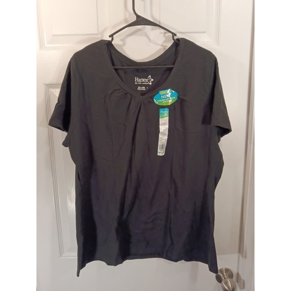 Hanes Live Love Comfort T Shirt Size XXL Short Sleeve V Neck